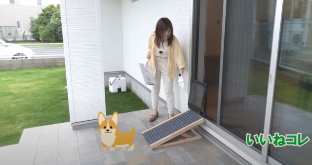 わんちゃん専用ドアで、ドッグランにひとっとび。家族みんなが喜ぶ